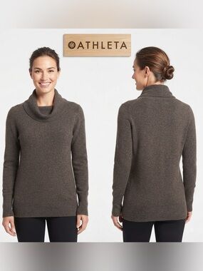 Athleta Cowl Neck Wool Blend Sweater Medium